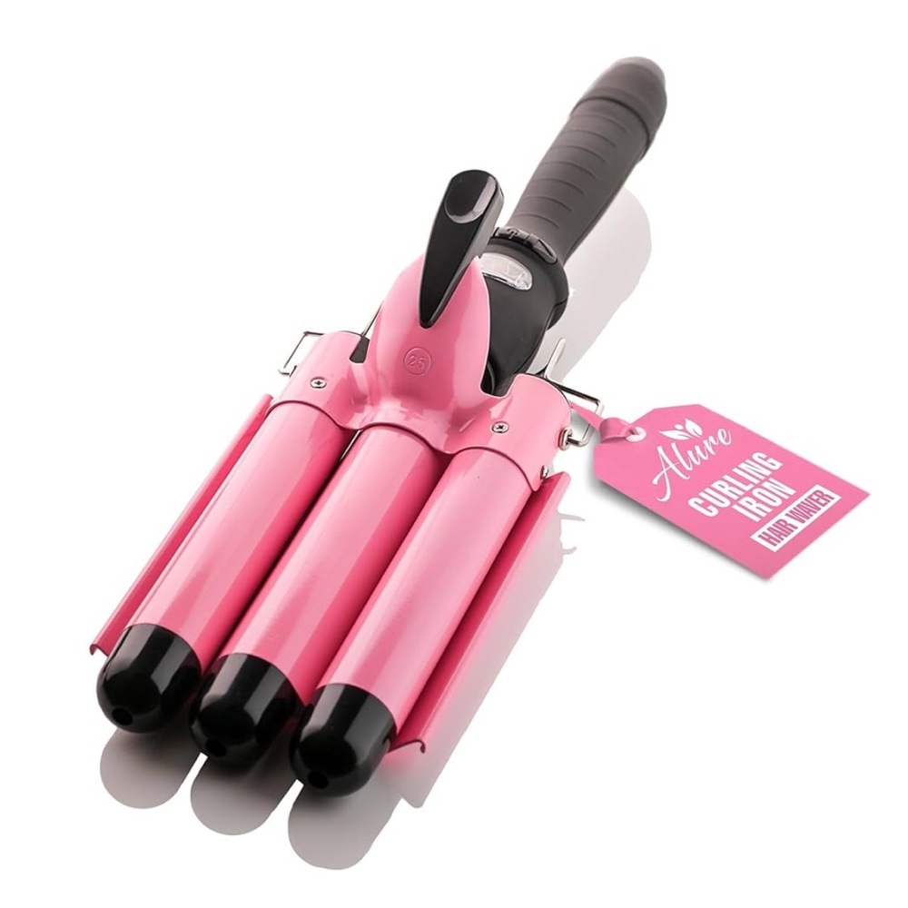 Alure Hair Iron 3 Barrel Pink